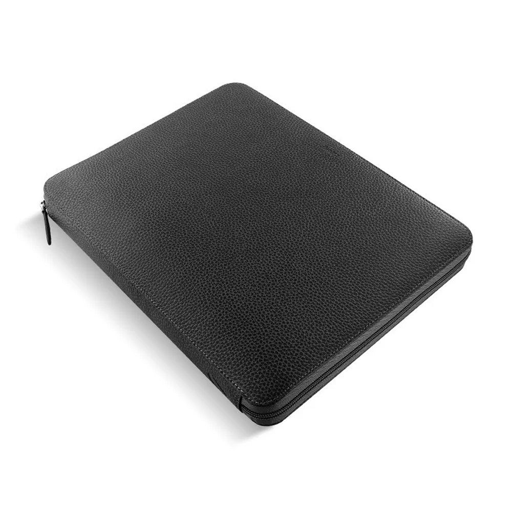 101398-filofax-32cm-leather-a4-finsbury-zipped-folio-personal-organiser-black