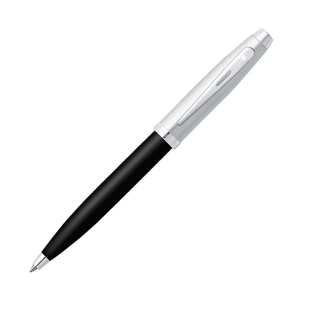 110461-sheaffer-100-glossy-ball-point-pen-black-chrome-nickel