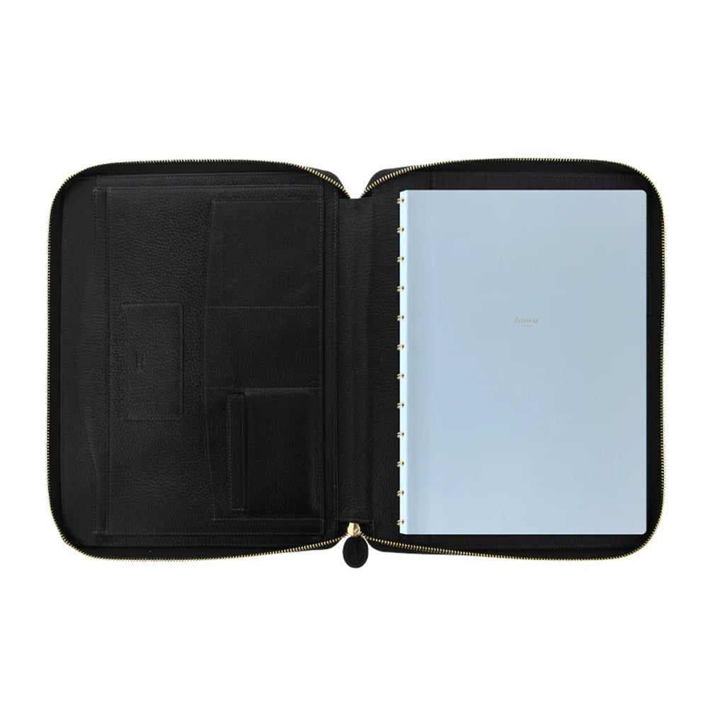 110936-filofax-classic-stitch-a4-writing-folio-notebook-soft-zip-leather-black