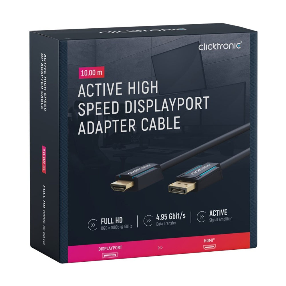 70724-clicktronic-10m-male-display-port-to-hdmi-cable-75hz-connector-black