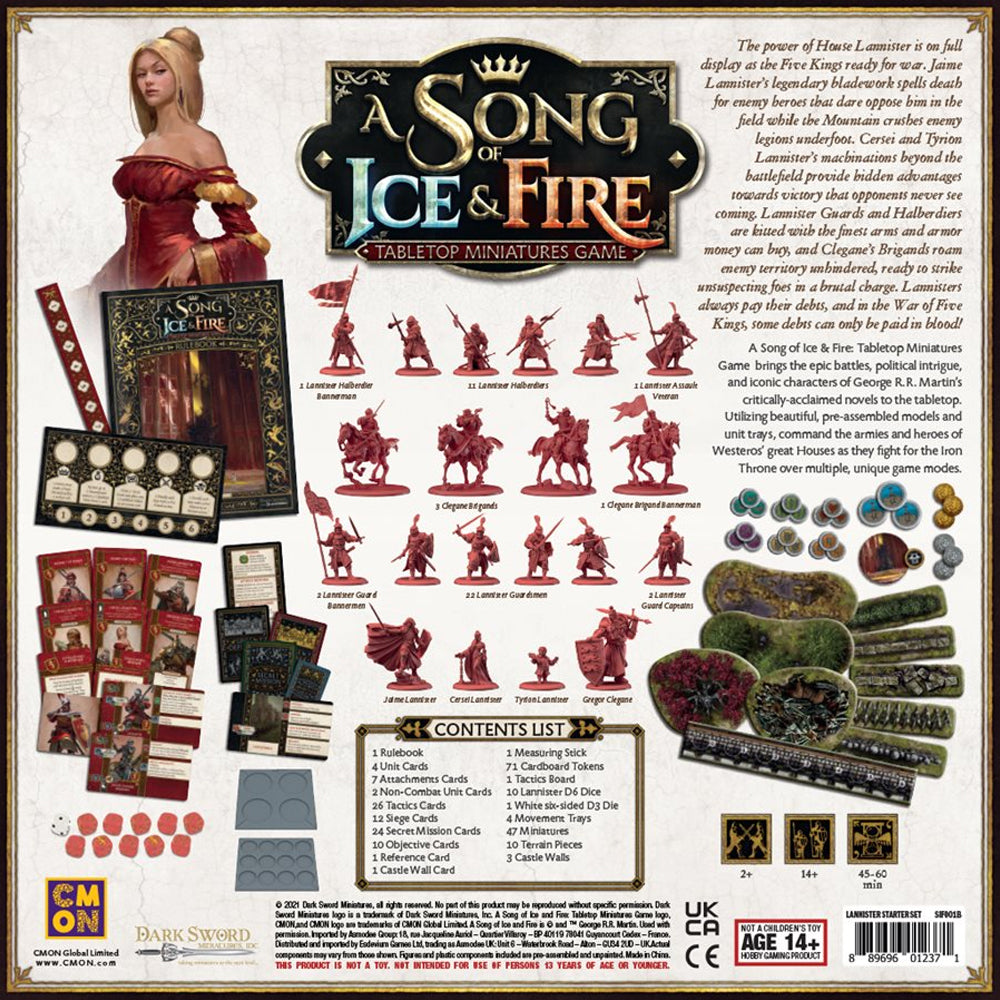 Cmon A Song Of Ice & Fire Miniatures Game Lannister Starter Set 14y+