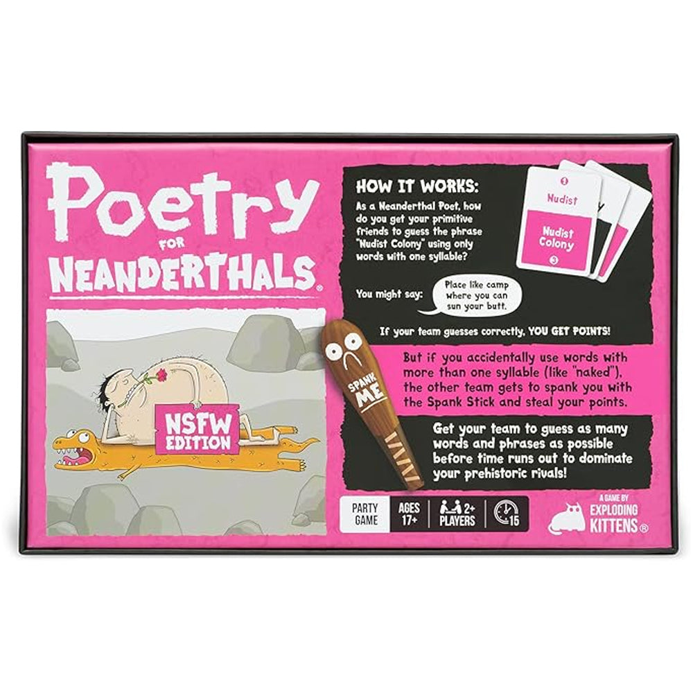 Exploding Kittens Poetry For Neanderthals NSFW Edition 17y+