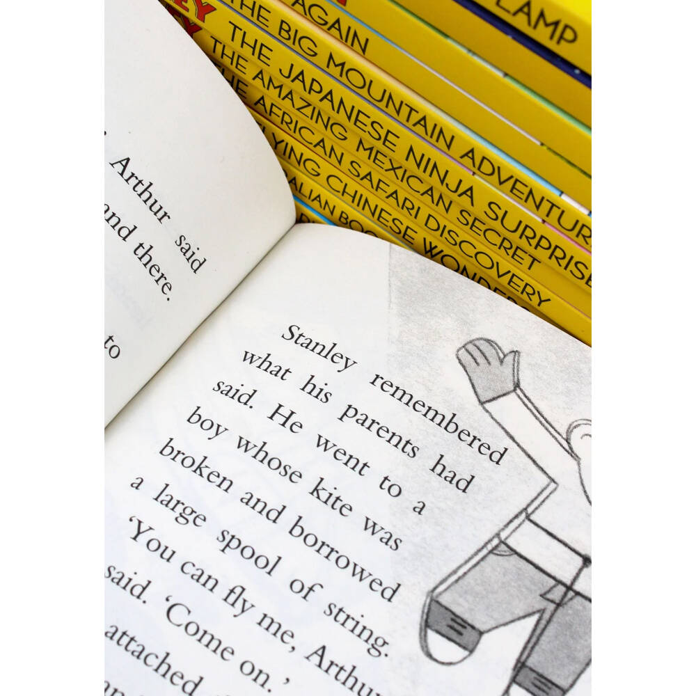 12pc Harper Collins Flat Stanley Kids Story Book Set 5y+