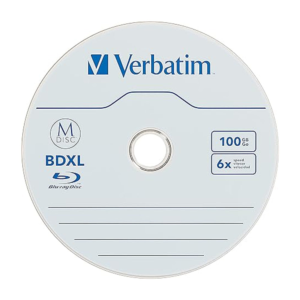5PK Verbatim M-Disc BDXL 100GB 4x Speed Blank Disc w/ Jewel Case