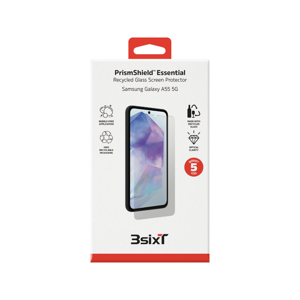 3s-2717-3sixt-prismshield-essential-glass-screen-protector-for-samsung-a55-5g-clear