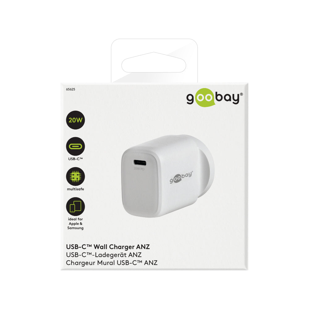 65625-goobay-wall-charger-adapter-anz-20w-usb-c-pd-white