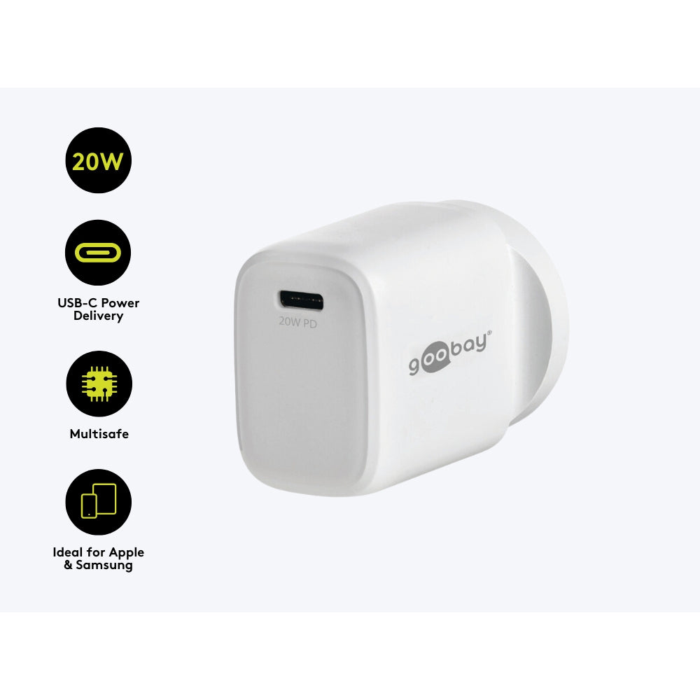 65625-goobay-wall-charger-adapter-anz-20w-usb-c-pd-white