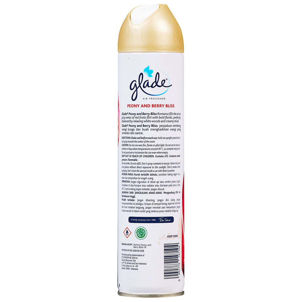 Glade Air Freshener Peony & Berry Bliss Home/Room Fragrance Spray 225ml