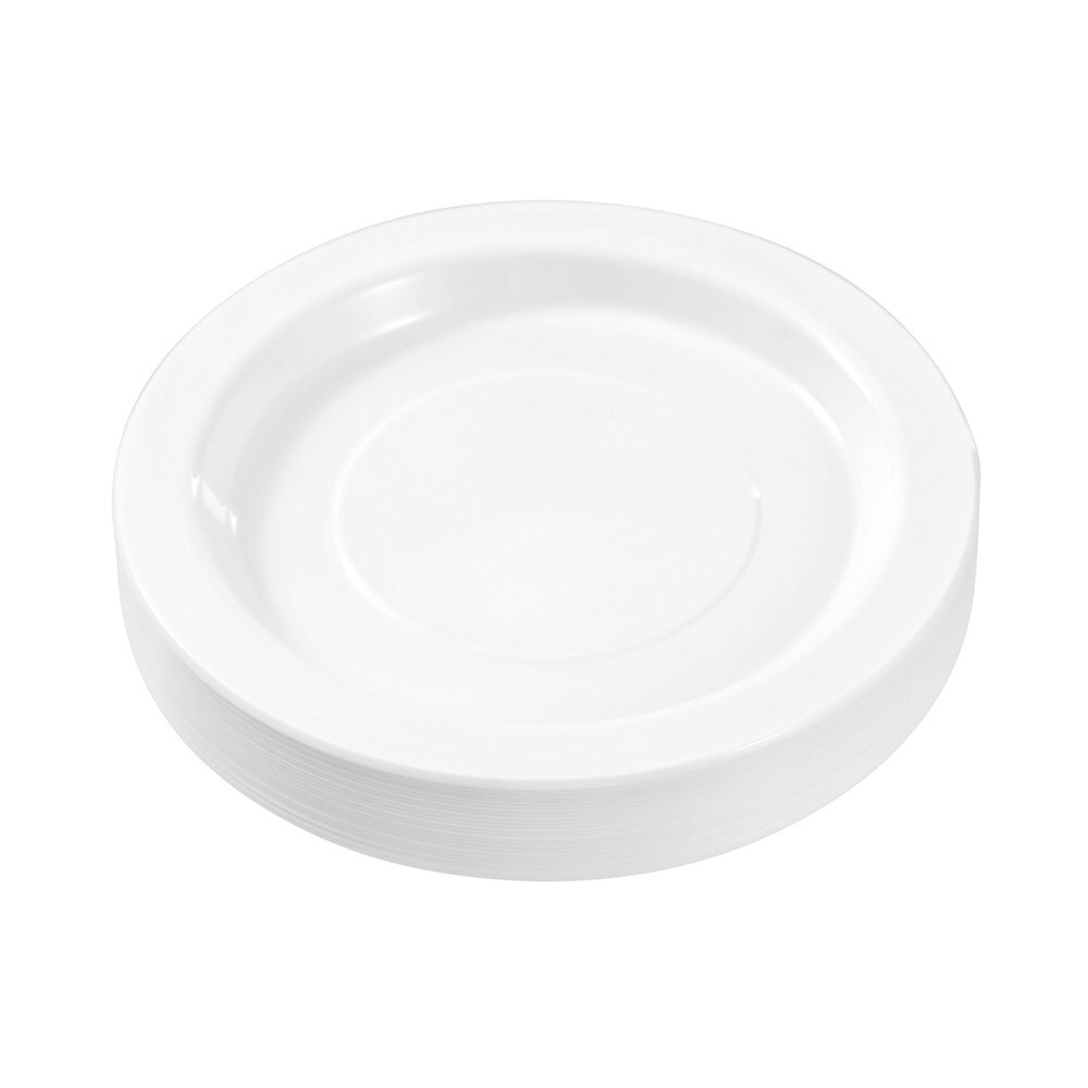 43766-25pc-lemon-lime-reusable-plastic-side-plate-round-18cm-white