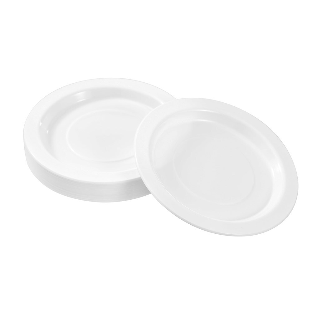 43766-25pc-lemon-lime-reusable-plastic-side-plate-round-18cm-white