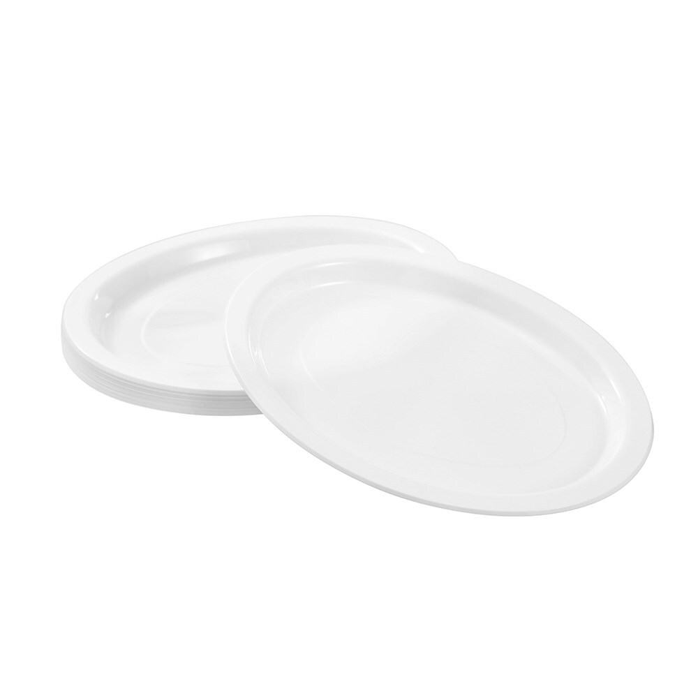 43797-20pc-lemon-lime-reusable-plastic-oval-plate-31x24-5cm-white