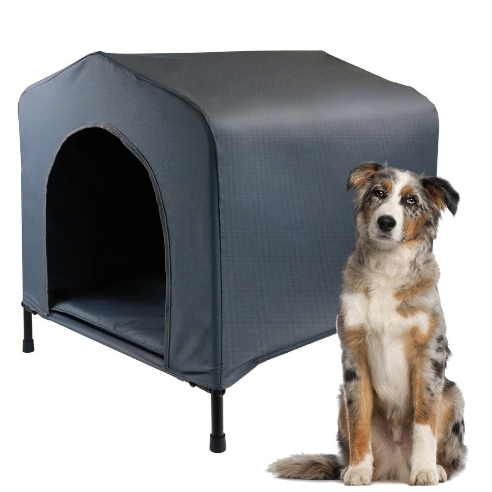 37536-pawsnclaws-62x63cm-elevated-pet-house-w-cushion-medium-black