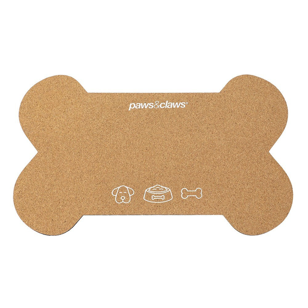42028-pawsnclaws-55x33cm-cork-feeding-floor-mat-bone-brown