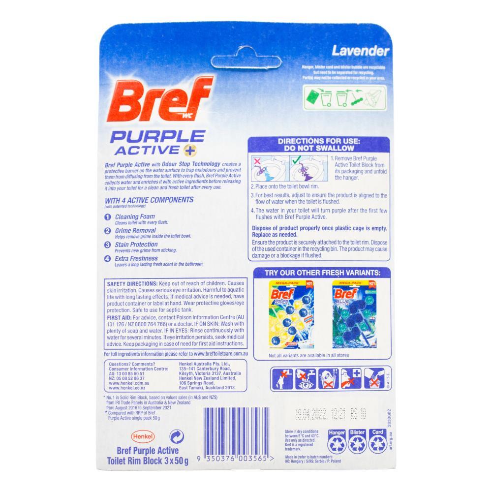 2582745-3pc-bref-toilet-cage-purple-active-bathroom-bowl-freshener-50g-lavender