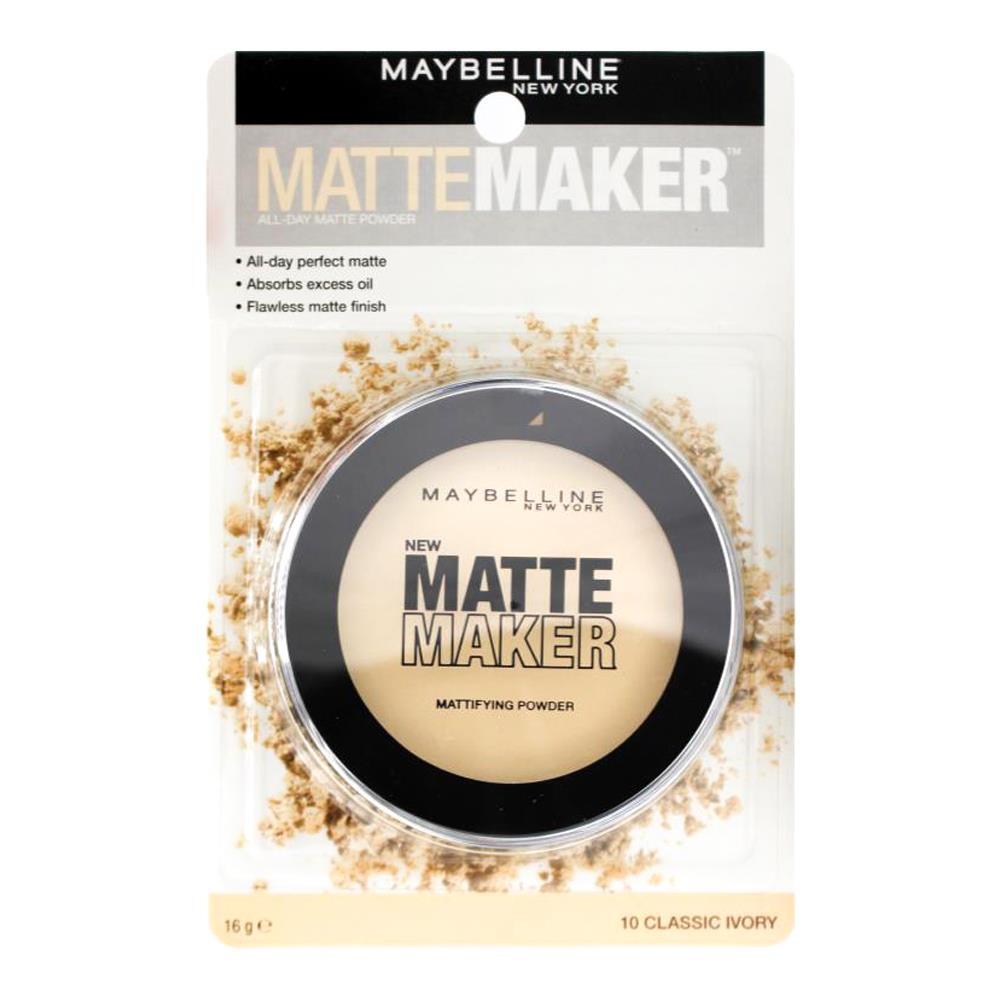 Maybelline 16g Matte Maker Mattifying Face Powder - 10 Classic Ivory