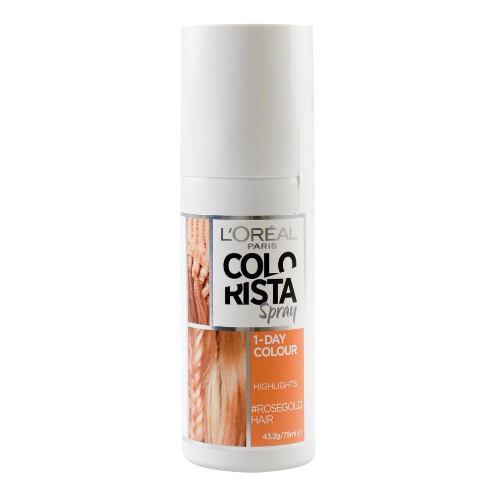 Loreal Paris Colorista Hair Spray 1 Day Colour 75ml - Rosegold Hair