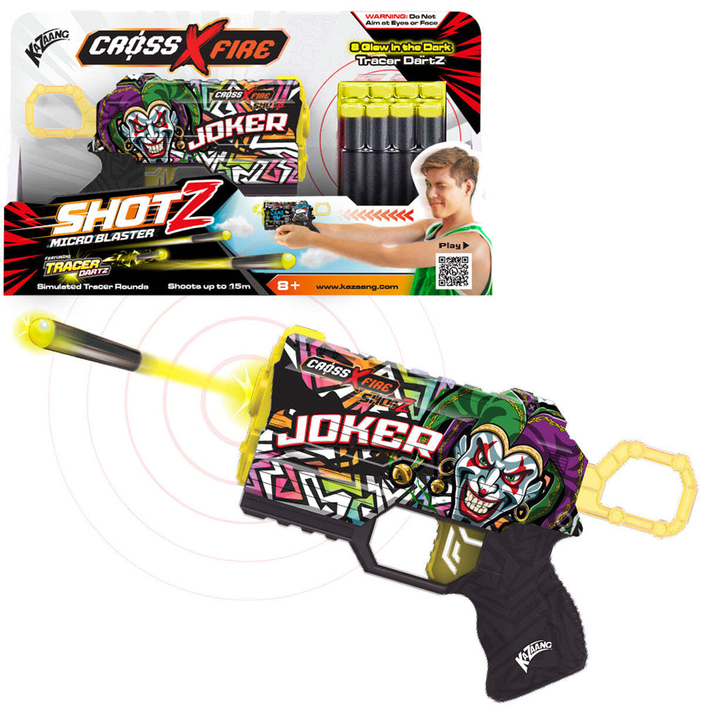 Kazaang CrossXFire ShotZ Micro Blaster Kids Toy - The Joker 8y+