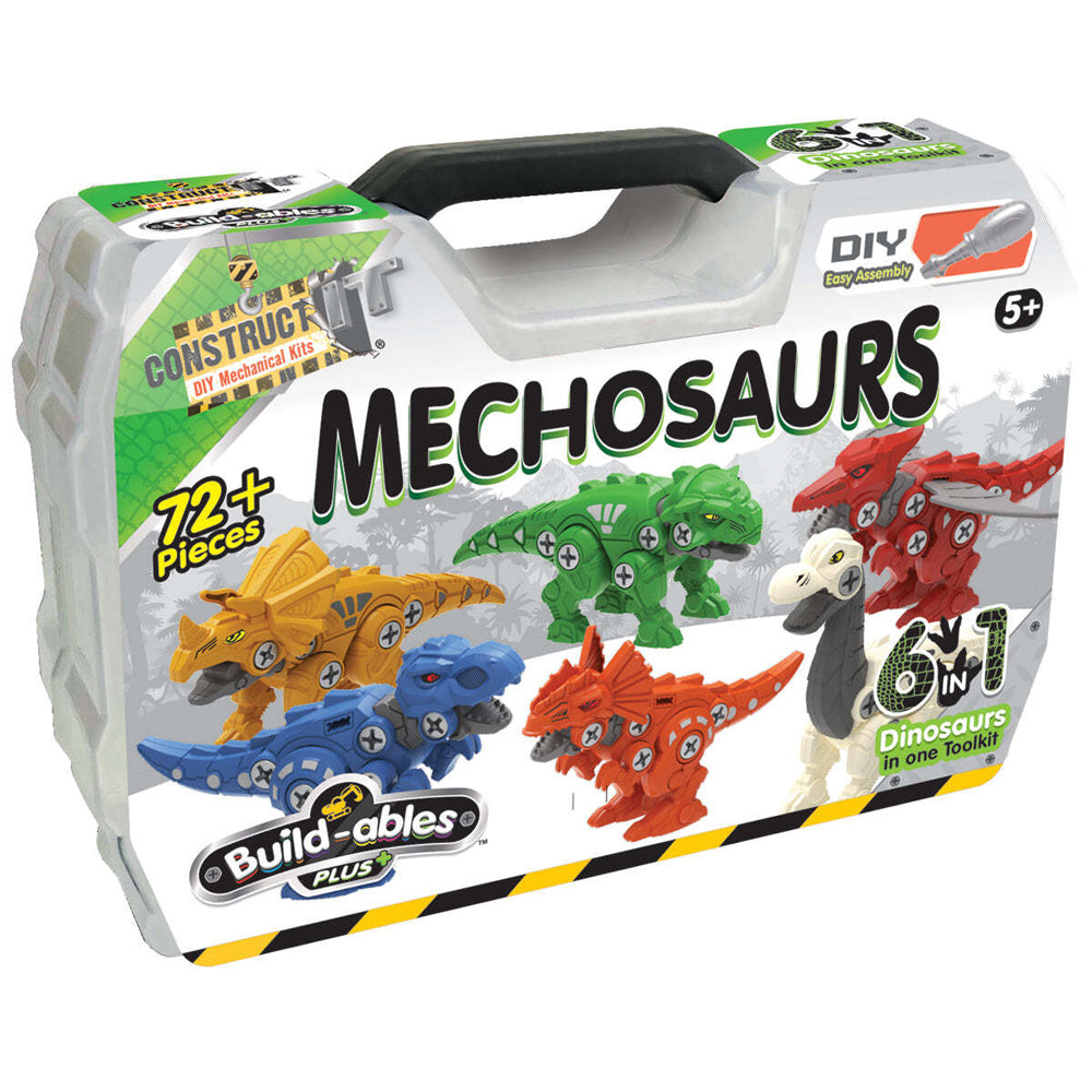72pc Construct IT 6in1 Mechasurus Kids DIY Building Toy Pack 5y+