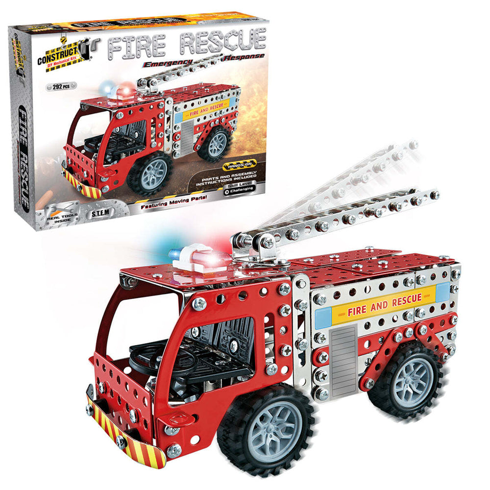 292pc Construct IT Fire Rescue Emergency Response Kids STEM Toy 12y+
