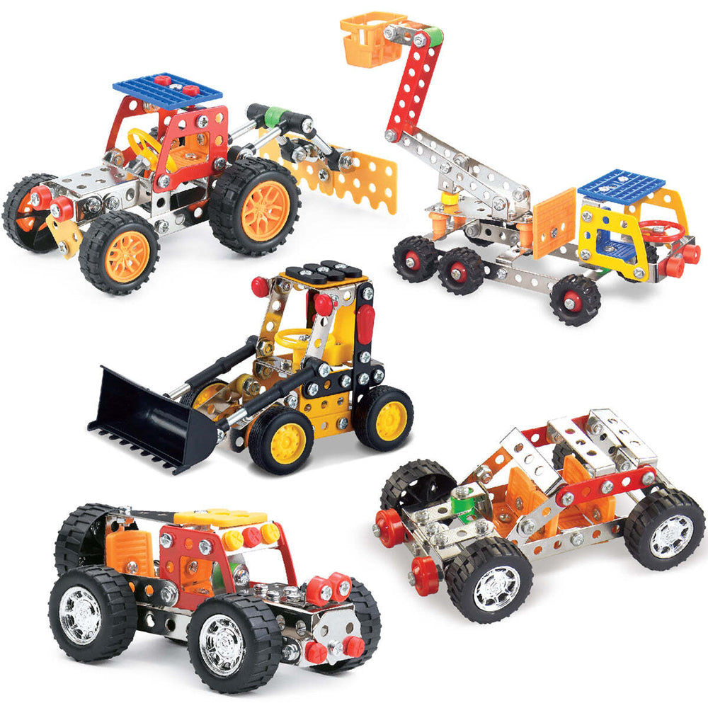 Construct IT 5in1 Toolbox Kids STEM Metal Construction Set 8y+