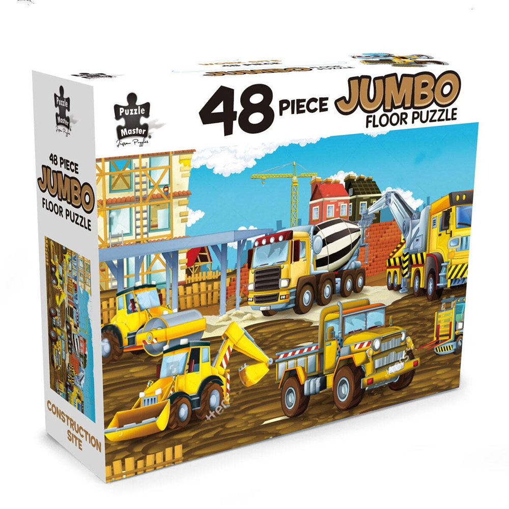 48pc Puzzle Master Jumbo Floor Kids Puzzle - Construction Site 3y+