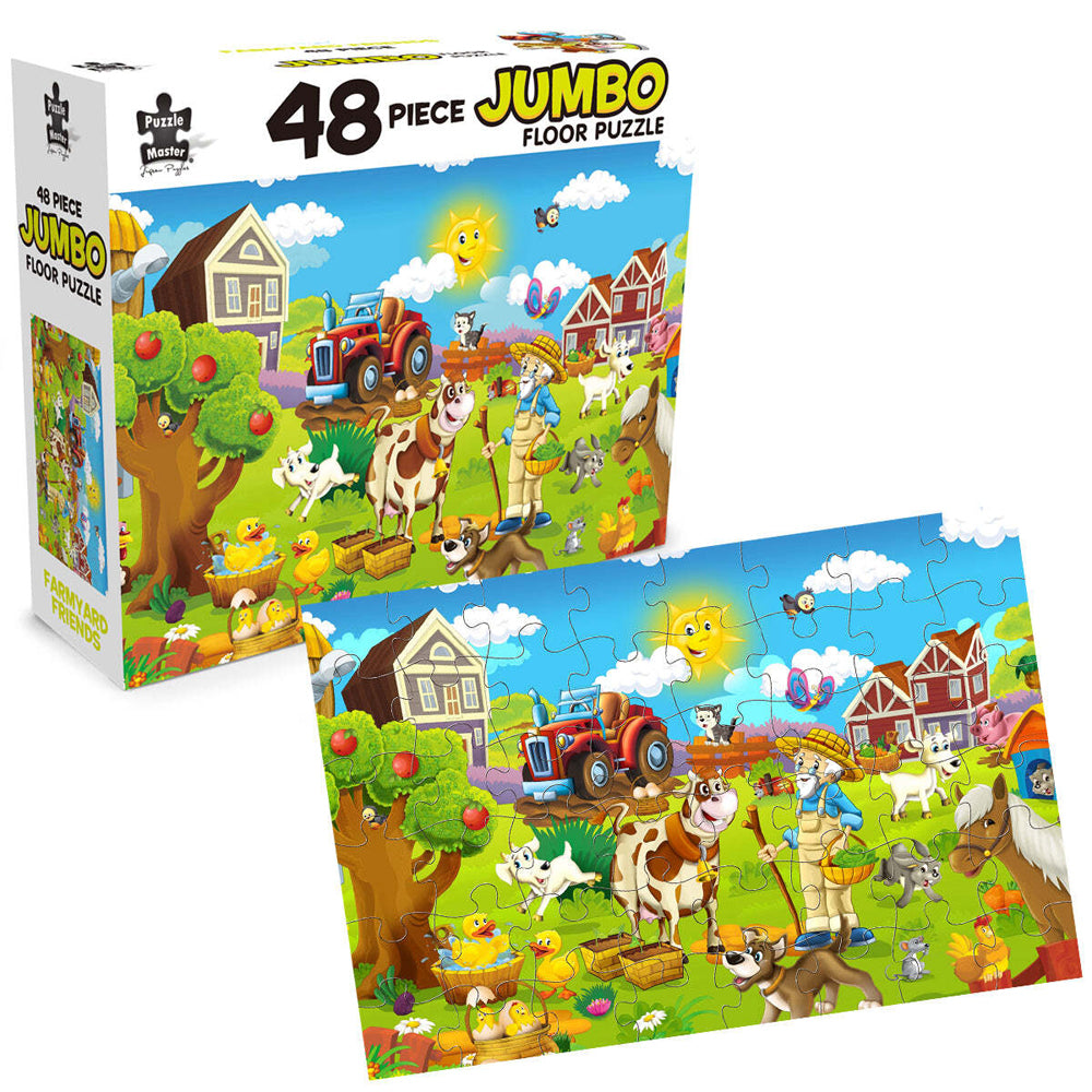 48pc Puzzle Master Jumbo Floor Kids Puzzle - Farmyard Friends 3y+