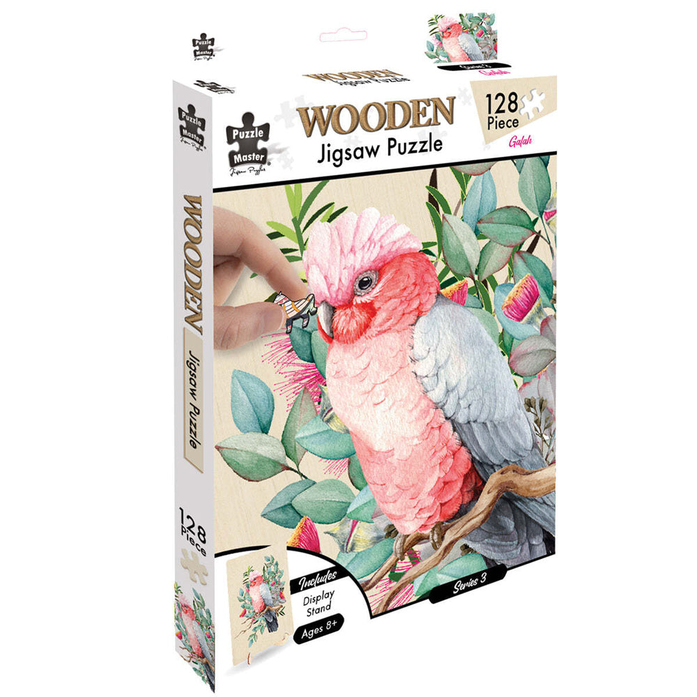 128pc Puzzle Master Kids Wooden Jigsaw Puzzle Series 4 - Galah 12y+