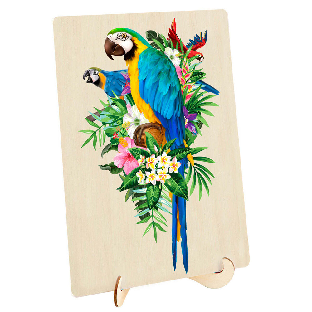128pc Puzzle Master Kids Wooden Jigsaw Puzzle Series 5 - Macaw 12y+
