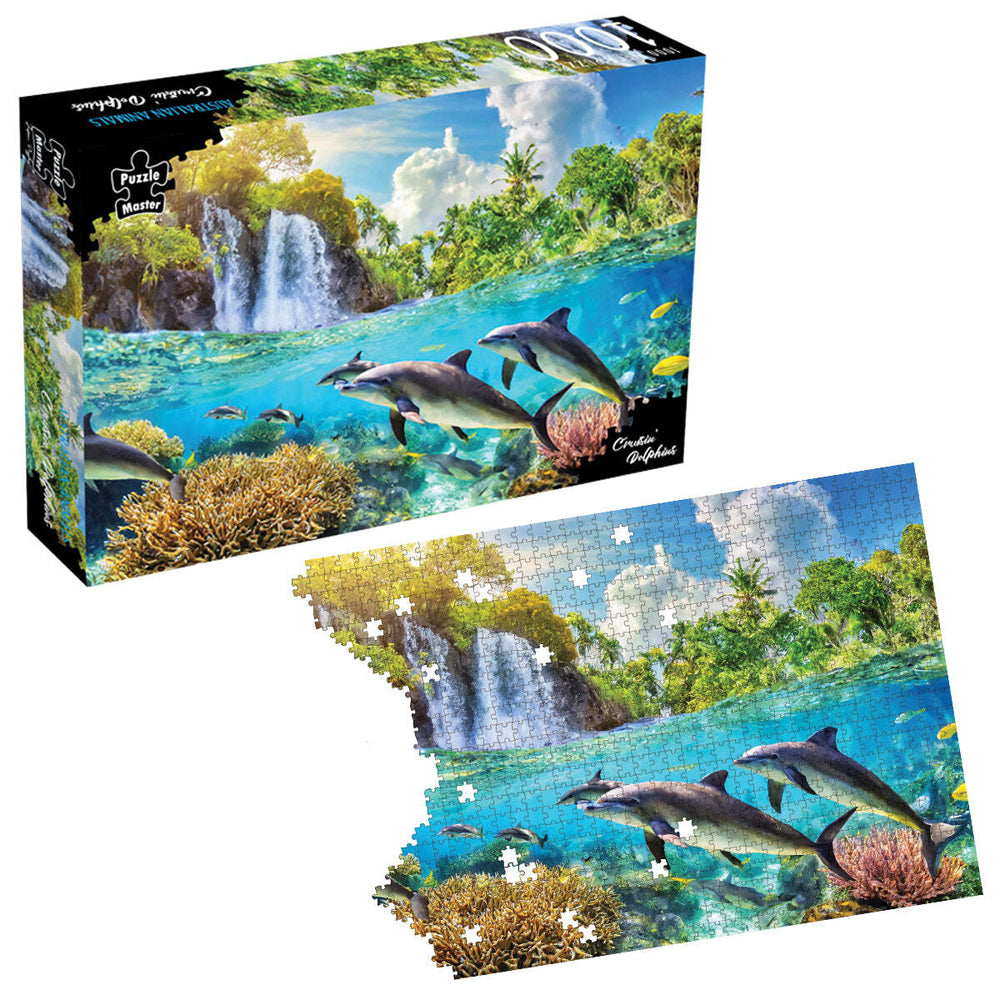 1000pc Puzzle Master Crusin' Dolphins Kids Puzzle 70x50cm