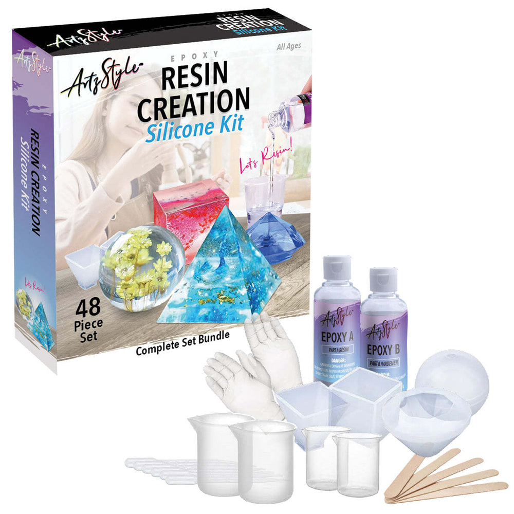 48pc Artzstyle Epoxy Resin Creation Teen Silicone Craft Kit 12y+