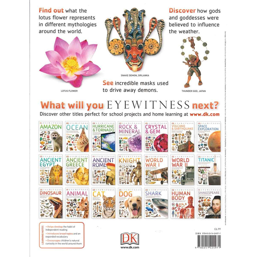 Promotional DK Eyewitness Mythology Learning Kids Paperback Book 8y+
