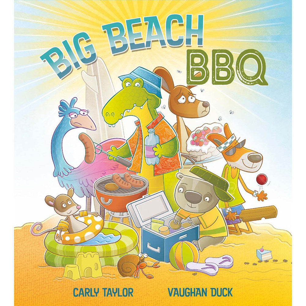 Promotional Big Beach BBQ Educational Kids Paperback Book 3y+