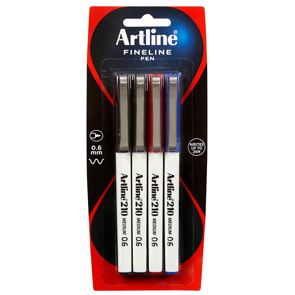 2846434-4pc-artline-210-fineline-0-6mm-assorted-pens
