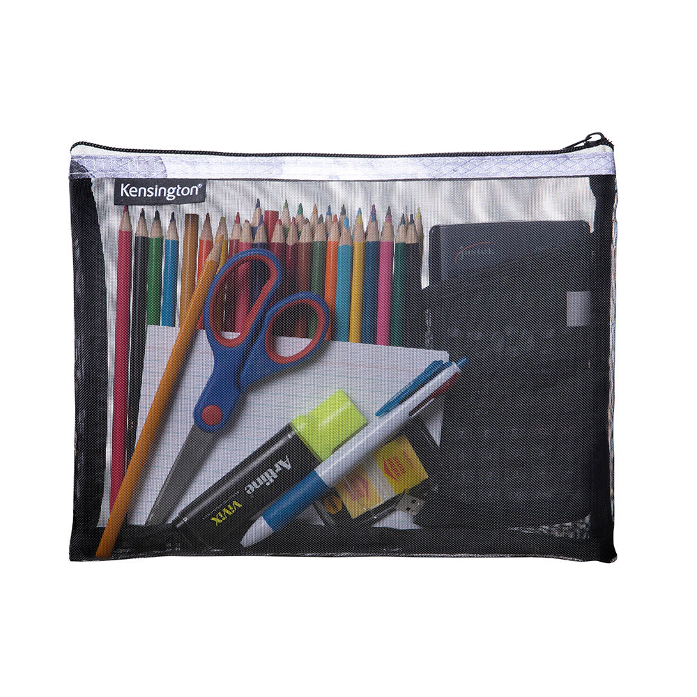 33473-kensington-29cm-mesh-storage-pouch-organiser-black-grey