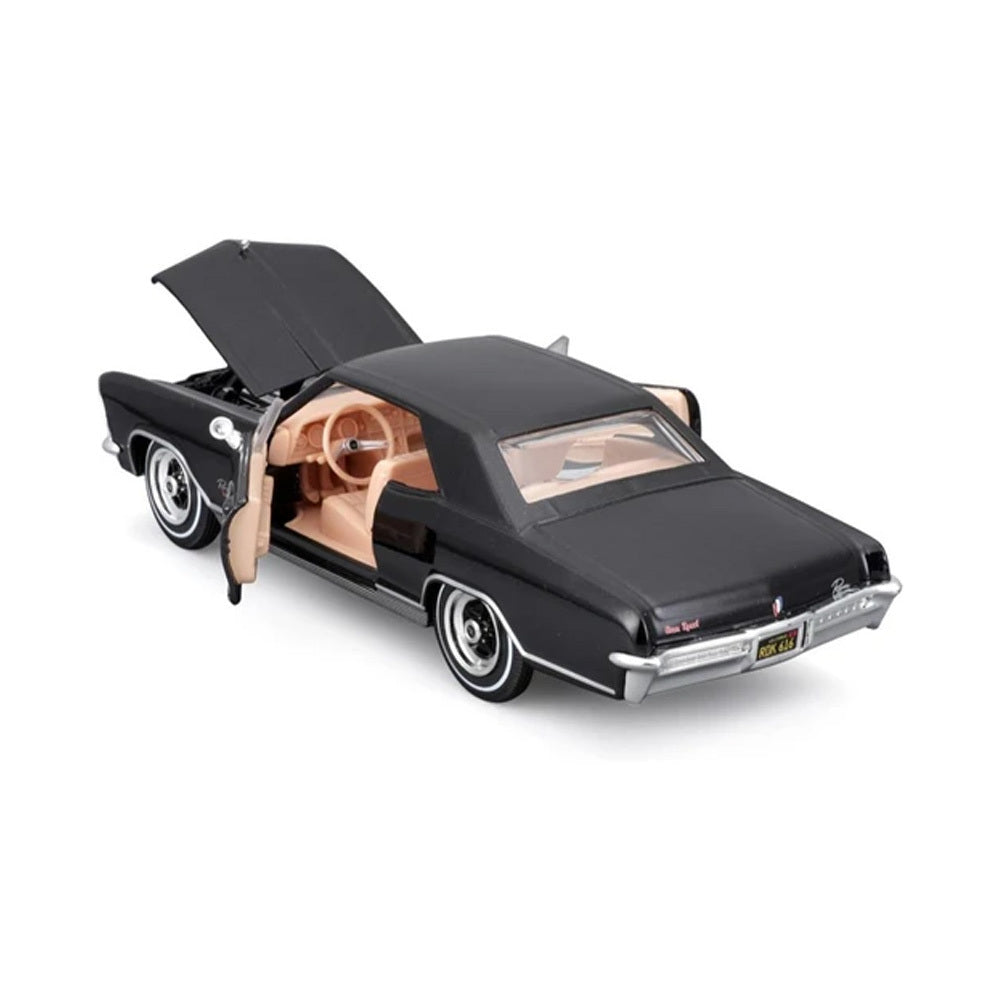 45231214-blk-maisto-1965-buick-riviera-sports-car-diecast-display-model-1-24-3-black