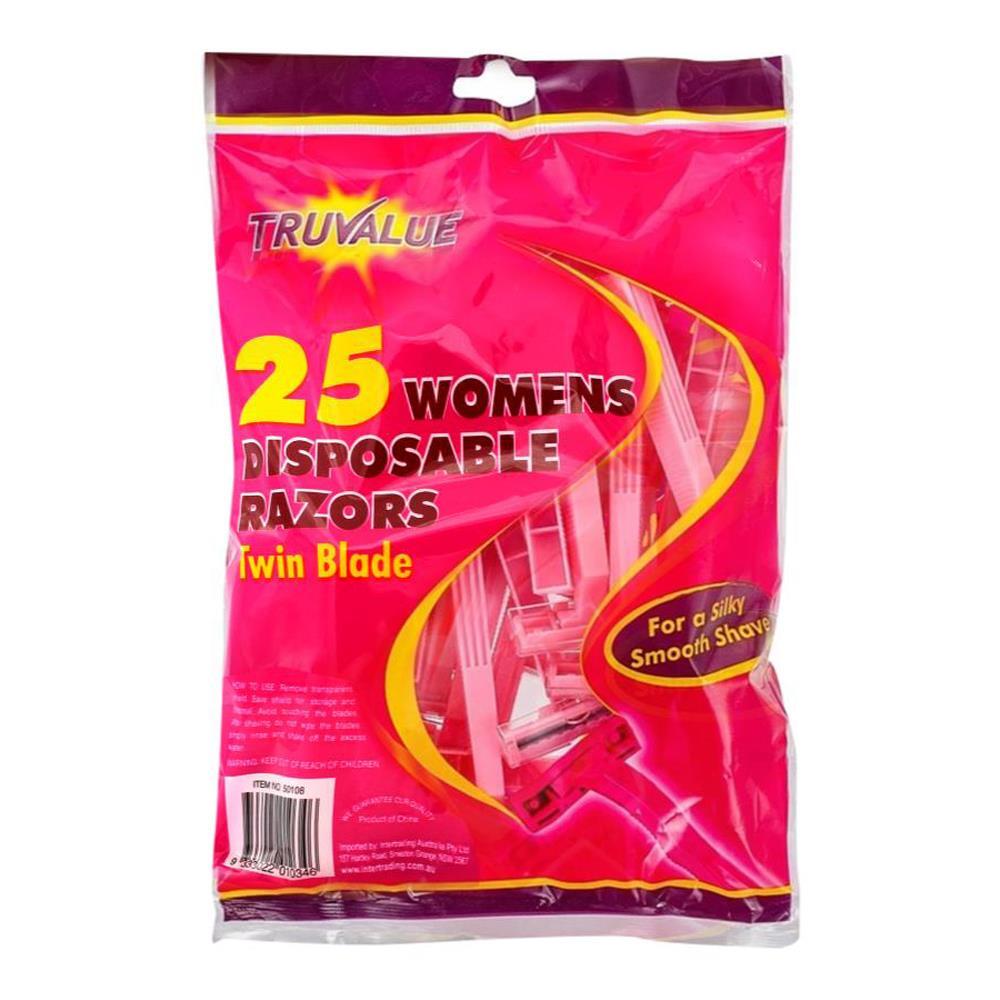2010343-25pc-truvalue-disposable-razors-twin-blade-shaving-for-women