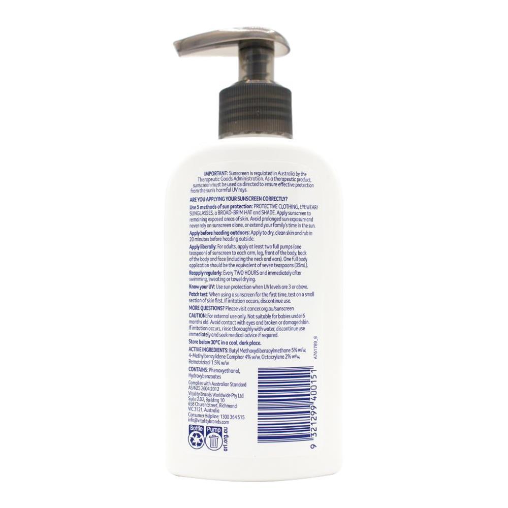 Cancer Council 200ml Active Sunscreen SPF50+ Body Lotion