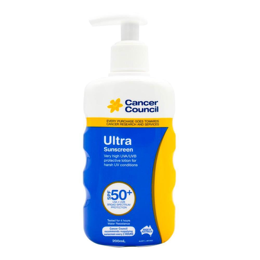 Cancer Council 200ml Ultra Sunscreen SPF50+ Body Lotion