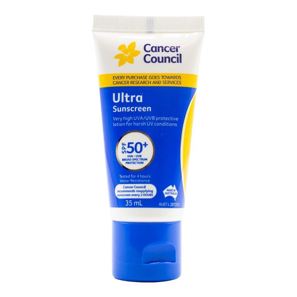 Cancer Council 35ml Ultra Sunscreen SPF50+ Body Lotion
