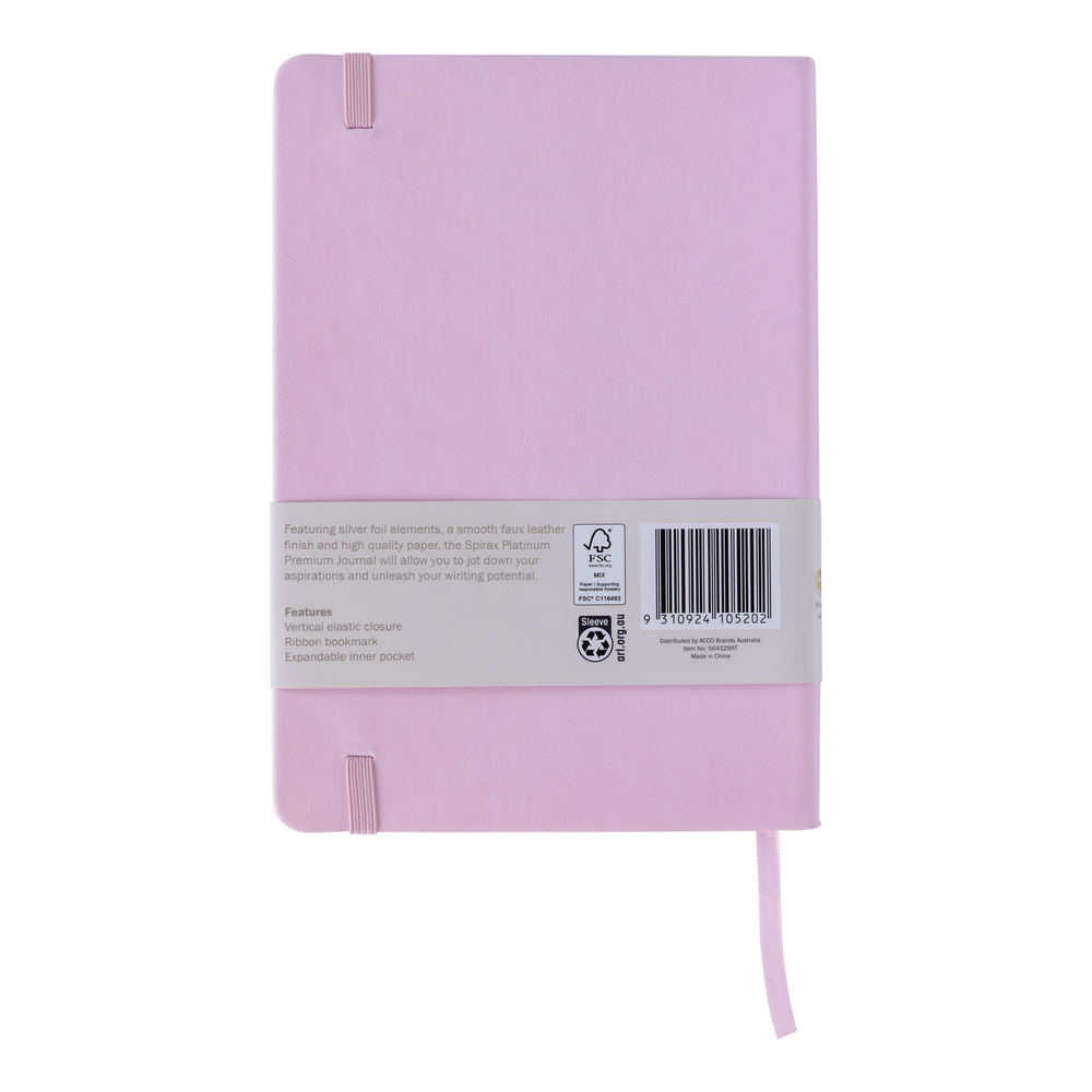 56432srt-spirax-platinum-inspo-a5-linen-look-journal-160-page-pink