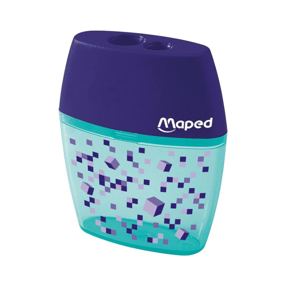 8035022-maped-pixel-party-2-hole-ergonomic-pencil-sharpener