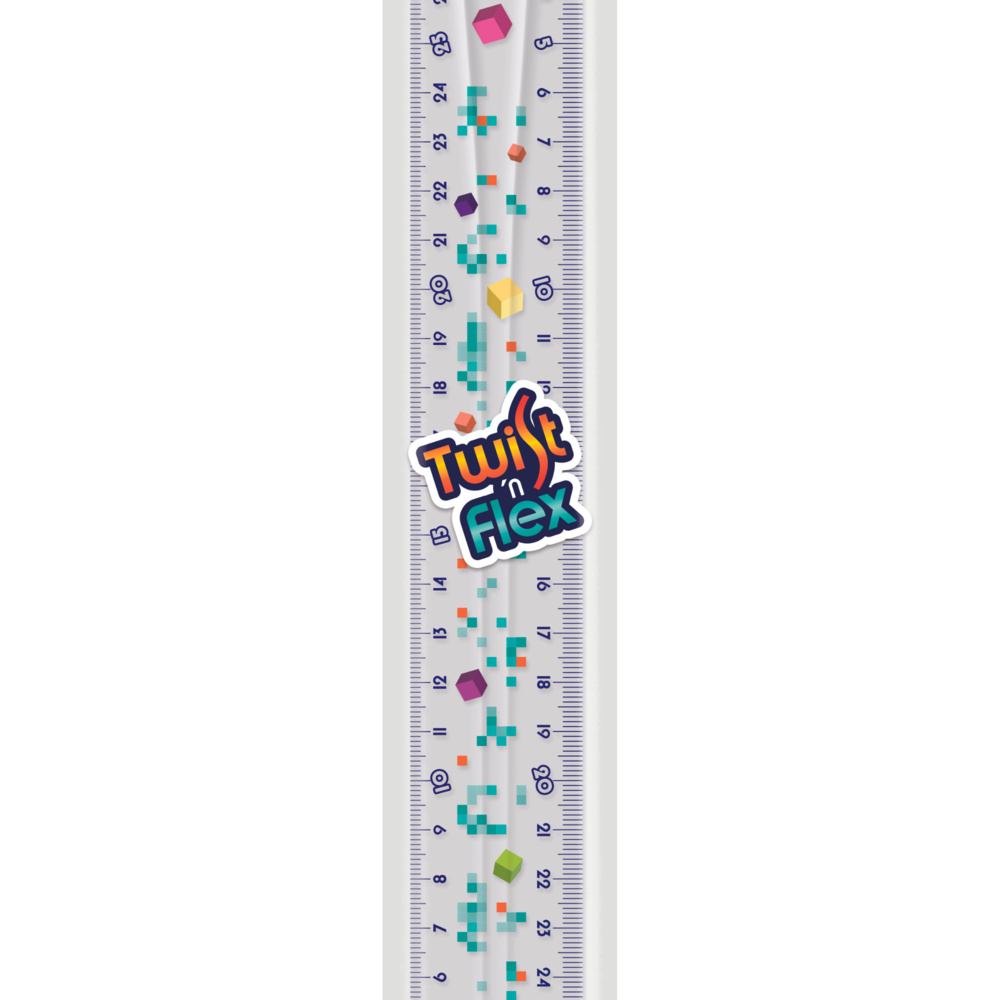 8279318-maped-pixel-party-twist-n-flex-clear-and-precise-ruler-30cm
