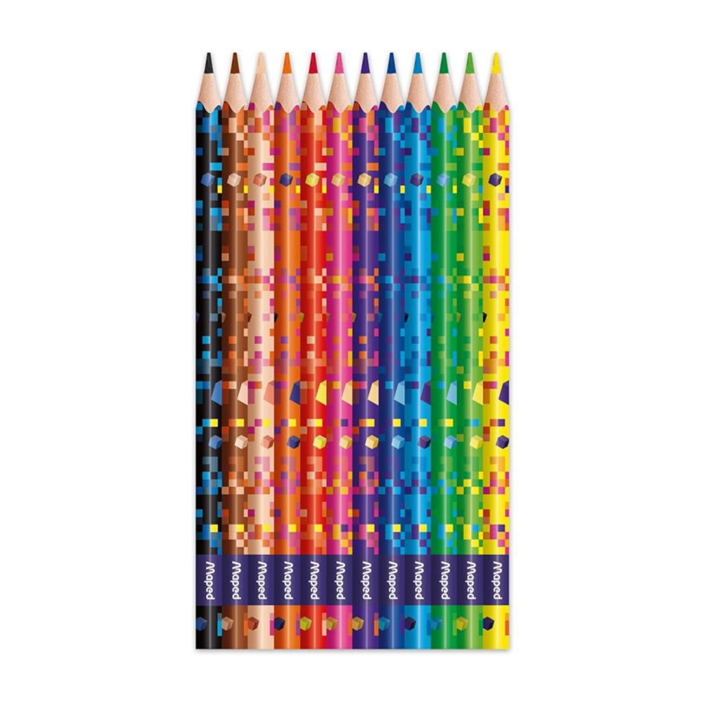 8862204-12pc-maped-pixel-party-3mm-bright-coloured-pencils