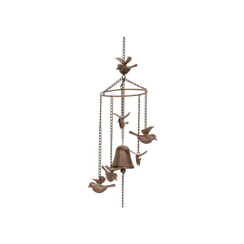 26873-wind-chime-bird-rooster-cast-iron-home-garden-decor-brown-assorted