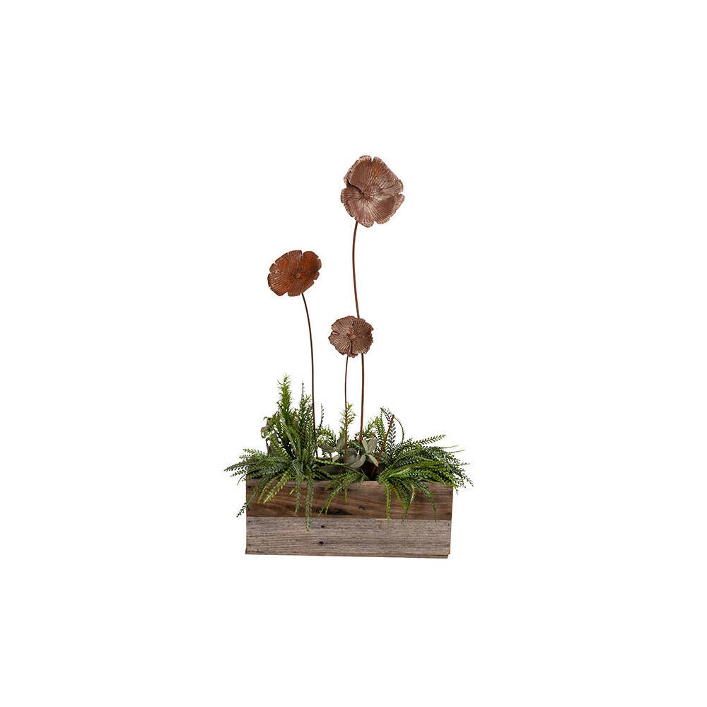 27993-3pc-poppy-flower-sculpture-home-garden-patio-decor-rust