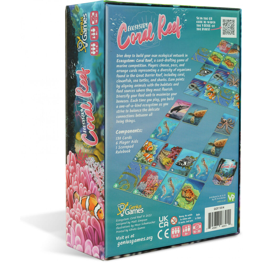 Genius Games Ecosystem: Coral Reef Kids Strategy Board Game 10y+