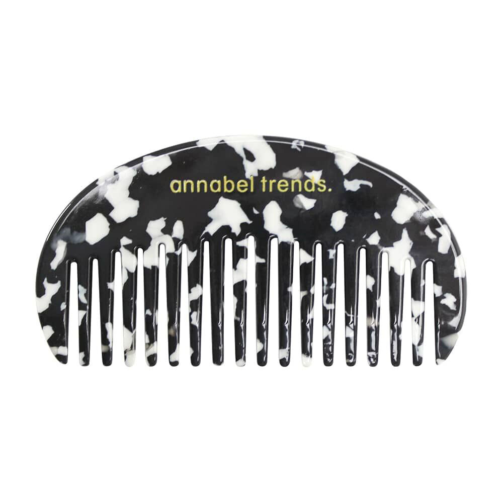 101mb-annabel-trends-tamed-hair-comb-moon-12cm-black-white