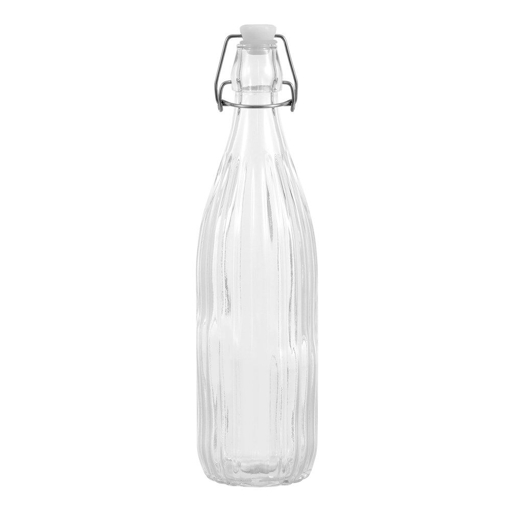 45074-lemon-lime-secure-glass-air-tight-clip-lid-ribbed-bottle-1l