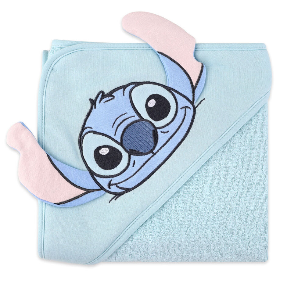 51066ht-disney-stitch-baby-kids-cotton-character-hooded-towel-76x76cm-blue