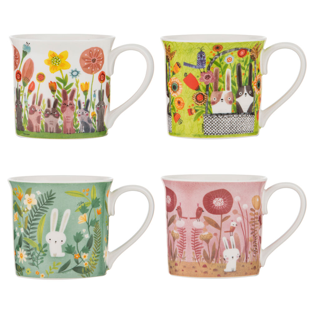 522425-ashdene-playful-bunnies-beverage-mug-drinkware-assorted